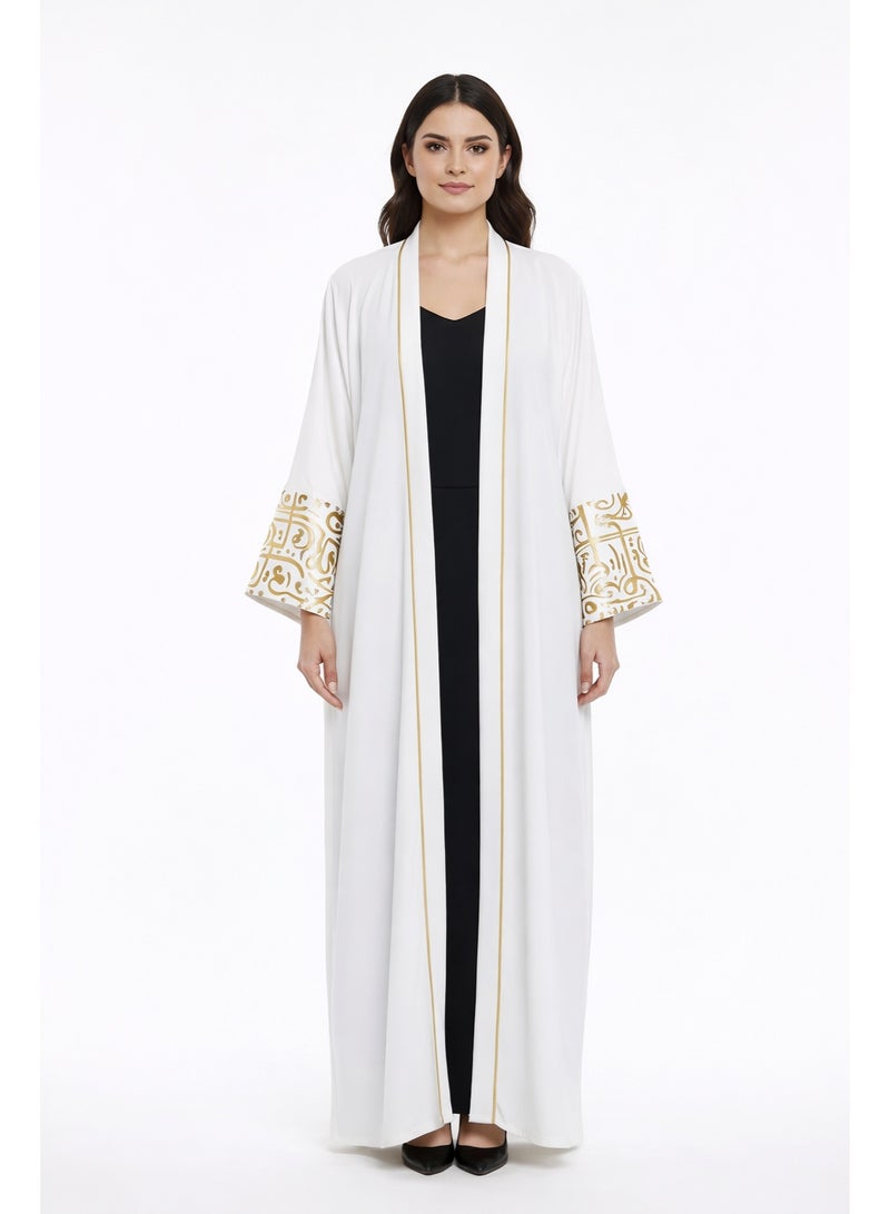 قفطان من الكتان لرمضان لون ابيض من MK - Image 1